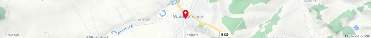 Kartendarstellung des Standorts für Apotheke Zum guten Hirten in 4730 Waizenkirchen